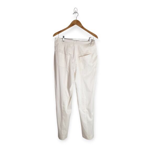 Ania Schierholt Ivory Sensual Devotion Collection Ivory Cupro Blend Trousers 12 - Picture 5 of 9